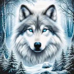 Diamond Painting Kits for Adults Wolf 5D Diamond Art Kits for Adults Beginner, Paintings with Diamonds Gem Art and Crafts Animal Wolf Head Art Kits for Adults for Home Wall Decor 12x12 Inch
