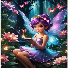 Fairy Diamond Art Kits for Adults, Cartoon Princess Diamond Painting Kits for Adults Beginner