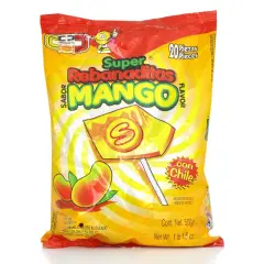 Candy Pop Super Rebanaditas Mango Lollipop 1lb 20ct