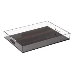Lucite Wood Look Tray