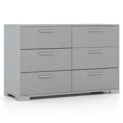 Costway 6 Drawer Storage Cabinet with Metal Legs & Handles Anti-Toppling Devices