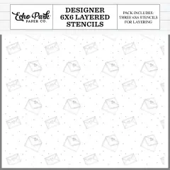 Echo Park Designer Layered Stencil 6"X6"-Love Mail