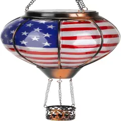 American Flag Solar Hot Air Balloon - Solar Lanterns
