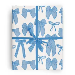 BLUE BOWS WRAPPING PAPER