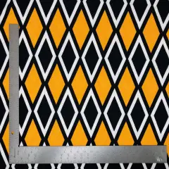 1 Yard Bold Liverpool Knit Geometric Fabric for Apparel, Crafts, and Accessories Width 58-60 Inches Yellow/Black/White