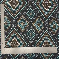 1 yard Liverpool knit floral print fabric with stretch for dresses tops skirts blouses 60 inches wide Mint