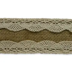 5 Yards of Aubrie Jute Lace Trim | 5 yard cut