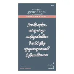 Spellbinders BetterPress Press Plate & Die Set-Wander Sentiments