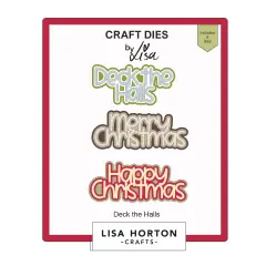 Lisa Horton Crafts Festive Dies-Festive Trio Christmas Sentiments