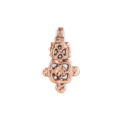 Copper Coptic Cross Pendant (40x22mm): Authentic Ethiopian East African Design for Jewelry & Necklace Making