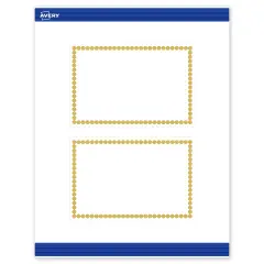 Avery Printable Rectangle Postcards, Gold Beads, 4" x 6", Matte White Rectangle Postcards, Laser/Inkjet, 20ct, Great for Postcards