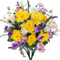 15.7" Artificial Wildflowers Mixed Bush Faux Silk Flowers