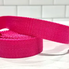 Hot Pink 1&rdquo; Polypropylene Webbing (by the yard)
