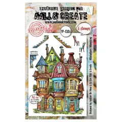 AALL And Create A6 Photopolymer Clear Stamp Set-Miniature Mansions