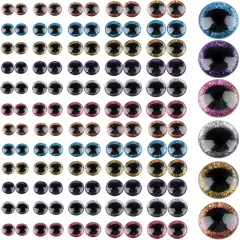 120 Pieces Glitter Safety Eyes (6 Colors)