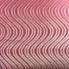 1 Yard Swirl Velvet Flocking Fabric for Upholstery Home Decor Drapery Crafts 58/60" Width Pink