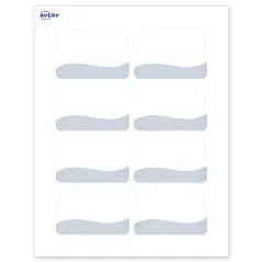 Avery Printable Rectangle Adhesive Name Badges, Pre-Printed Colorful Design, Matte White, 2-1/3" x 3-3/8", Laser & Inkjet Compatible, 80 Total, Great for Branding, Marketing, and Events