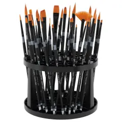 Creative Mark Beste Golden Taklon Assorted Shape #10 - 2 Pack Artist Brush, Professional Watercolor Brushes, For Acrylic Painting, Short Handle, Sharp Edges, Hand-Tied & Shaped