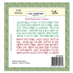 Lisa Horton Crafts Word Panel Duos Stamps-Festive