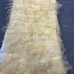 1 Yard Ruffle Organza Fabric Sheer Voluminous for Dresses Backdrops 52&ndash;54 inches Wide Decor & DIY Projects Gold