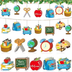 30 Pcs Back to School Wooden Ornaments