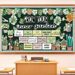 75Pcs Plant Motivational Bulletin Board Decorations Set