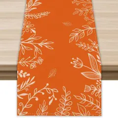 Fall Table Runner 72 Inch Seasonal Autumn Thanksgiving Kitchen Dining Room