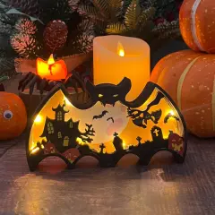 Halloween Wooden Lighted Table Decoration