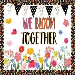 Flower Classroom Bulletin Board with Borders Floral Bulletin Board Set[Mixed]