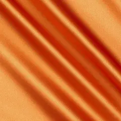 1 Yard Orange Satin Charmeuse Fabric, 60" Wide Polyester Material for Gowns, Decor & Costumes