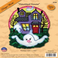 Design Works Plastic Canvas Wall Decor Kit-Haunted House