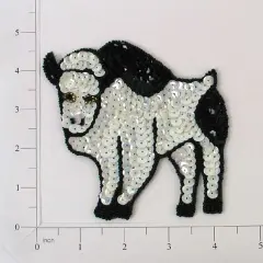 4 1/2" x 4" Cow Sequin Applique/Patch