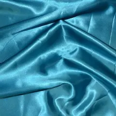 1 Yard Satin Fabric for Apparel & Event Design Smooth & Radiant 58/60" Width Turquoise