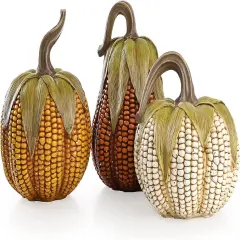 3 Artificial Corn Fall Decorations
