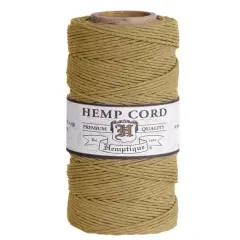 Hemptique 1mm #20 Hemp Cord Spools Jewelry Making Macrame Crochet Crafting Gift Wrapping Sand