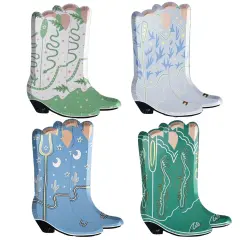 BLUE COWBOY BOOT SHAPED PLATES