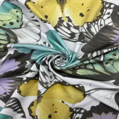 1 Yard Colorful Butterfly Spandex Fabric for Leggings Dancewear Costumes and Swim Projects 58/60 Inch Width