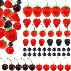 52 PCS Artificial Fake Fruit - Mixed Berries