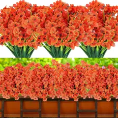 24 Pcs Artificial Flowers Outdoor Spring