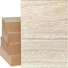 5 Pack Thick MDF Wood Blocks Unfinished Wooden Squares for Crafts (6x6x1 in)