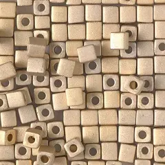 Miyuki 4mm Cube, #193F, Matte 24kt Gold Light Plated, 5 grams