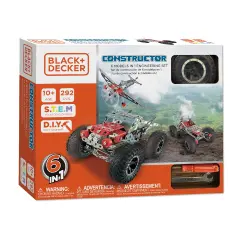 Black+Decker Constructor - 6 Models In 1 Includes: &bull; 288 Metal & Plastic Pcs to Build 6 Different Models