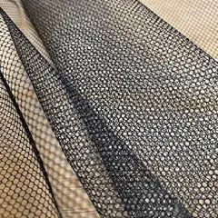 1 Yard Petticoat Hard Net Fabric Stiff Tulle Mesh Can-Can Net 58/60" Width 100% Polyester Black