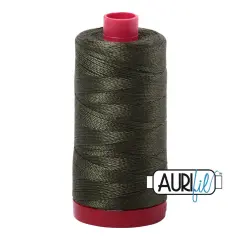 Dark Green (5012) | 12wt Large Spool (325M / 356Y) | Aurifil Thread