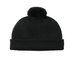 Port Authority&reg; Cozy Pom Beanie Deep Black