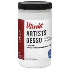 Utrecht Artists Acrylic Gesso - White, 32 oz