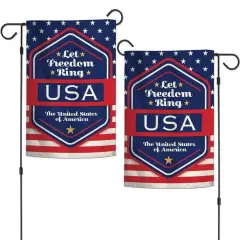 Let Freedom Ring Garden Flag 2 Sided USA