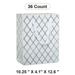 Red & Silver Diamond Grid Euro Tote 10.25" x 4.75" x 12.625" Stylish