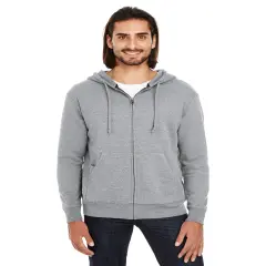 Unisex Triblend French Terry Full-Zip CHARCOAL HEATHER