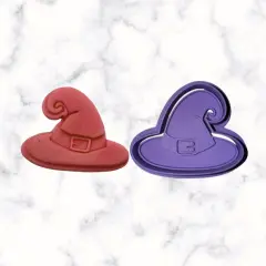 Witch Hat Cookie Cutter with Stamp Option